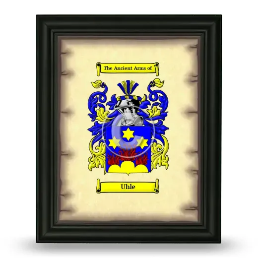 Uhle Coat of Arms Framed - Black