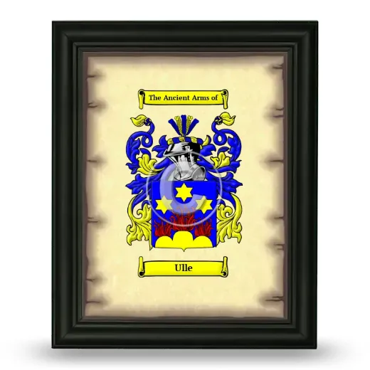 Ulle Coat of Arms Framed - Black