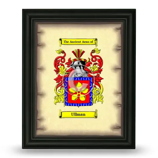 Ullman Coat of Arms Framed - Black