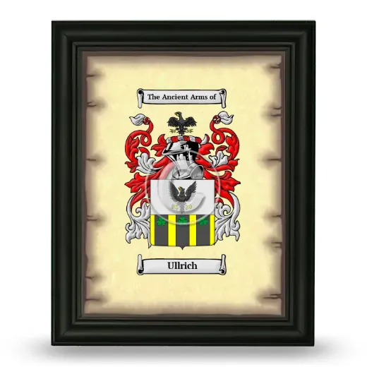 Ullrich Coat of Arms Framed - Black
