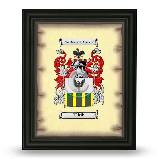 Ullrik Coat of Arms Framed - Black