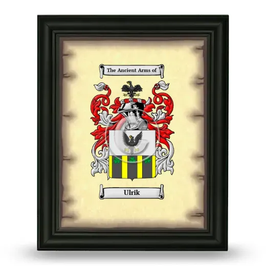 Ulrik Coat of Arms Framed - Black