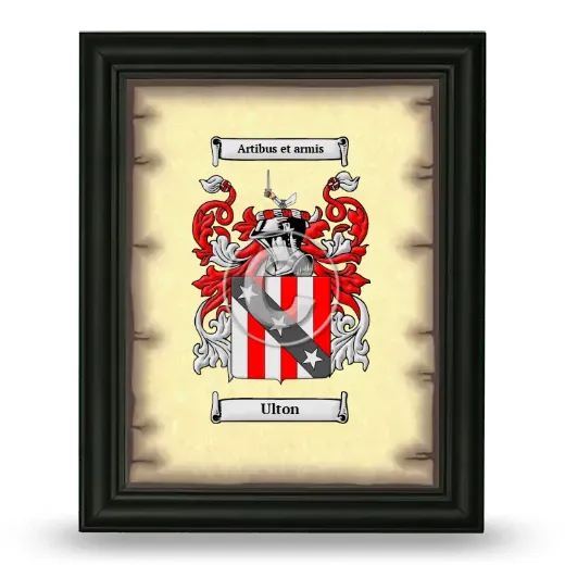 Ulton Coat of Arms Framed - Black