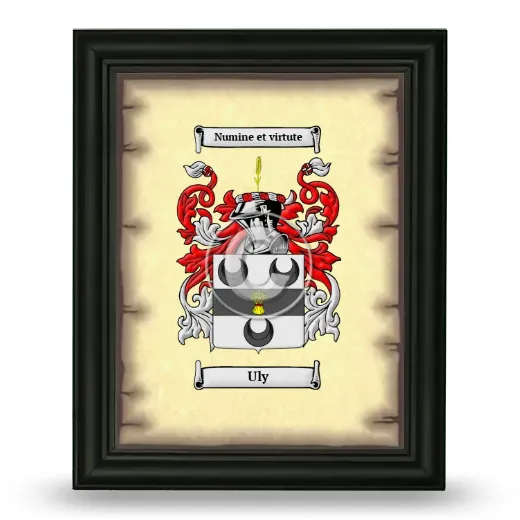 Uly Coat of Arms Framed - Black