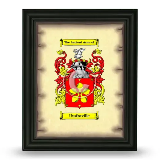 Umfraville Coat of Arms Framed - Black