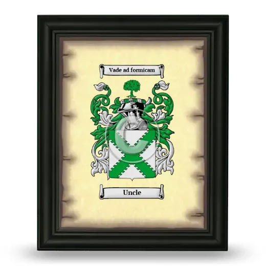 Uncle Coat of Arms Framed - Black