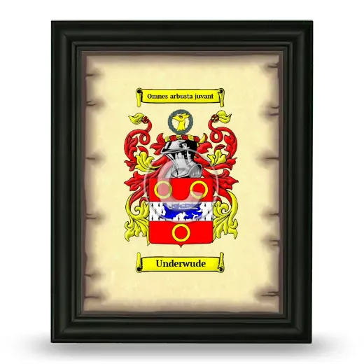 Underwude Coat of Arms Framed - Black