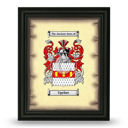 Upcher Coat of Arms Framed - Black
