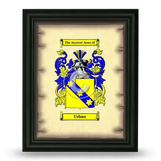 Urban Coat of Arms Framed - Black