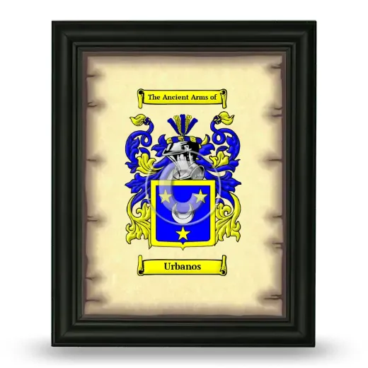 Urbanos Coat of Arms Framed - Black