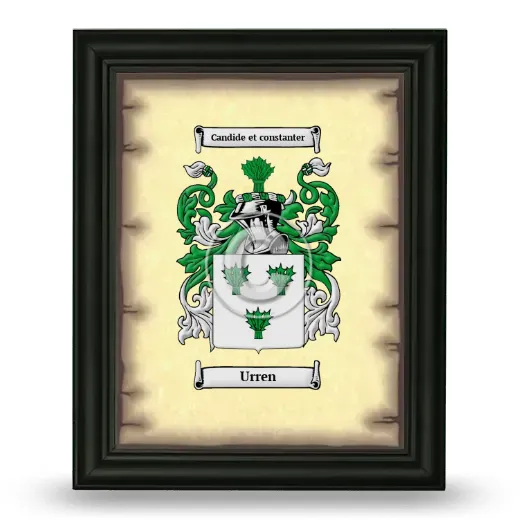 Urren Coat of Arms Framed - Black