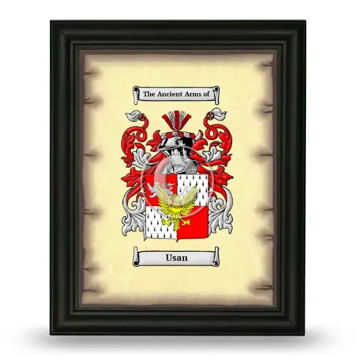 Usan Coat of Arms Framed - Black