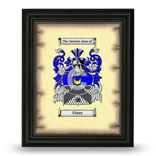 Utter Coat of Arms Framed - Black