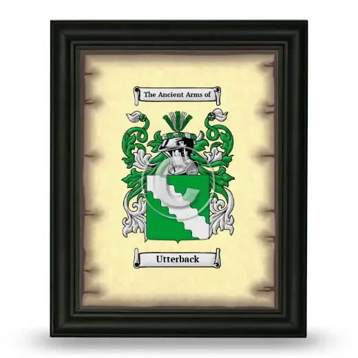 Utterback Coat of Arms Framed - Black