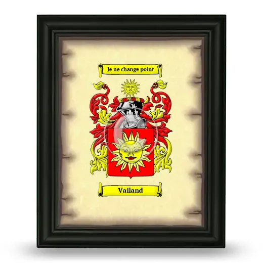 Vailand Coat of Arms Framed - Black