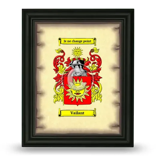 Vailant Coat of Arms Framed - Black