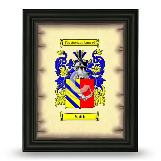 Vaith Coat of Arms Framed - Black