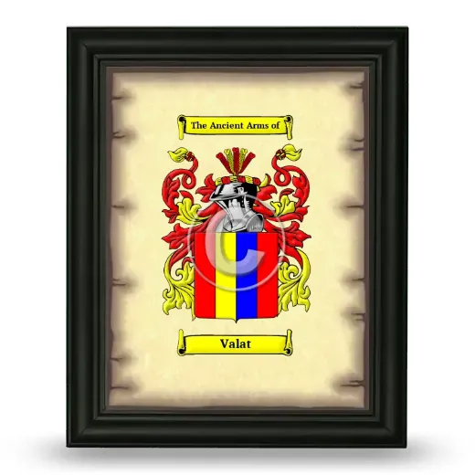 Valat Coat of Arms Framed - Black