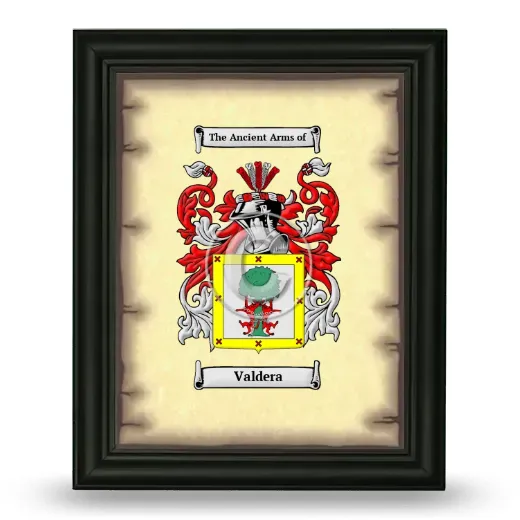 Valdera Coat of Arms Framed - Black