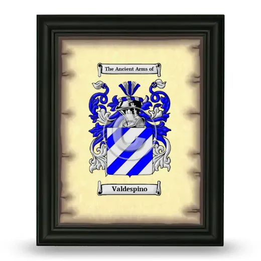 Valdespino Coat of Arms Framed - Black