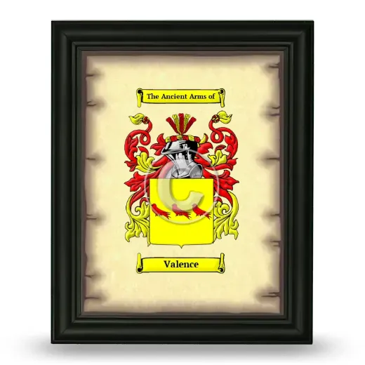 Valence Coat of Arms Framed - Black