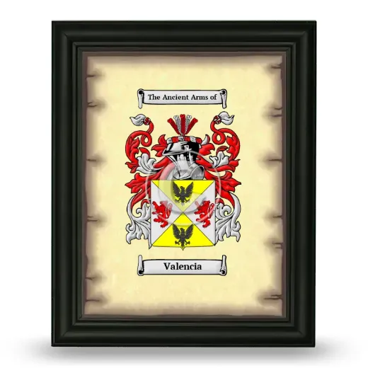 Valencia Coat of Arms Framed - Black