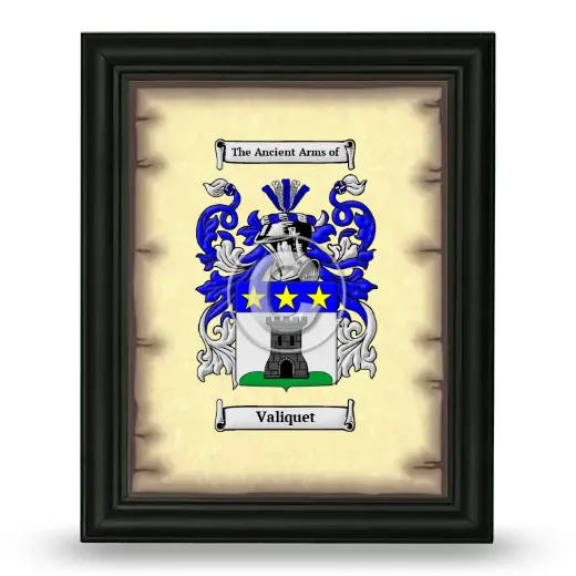Valiquet Coat of Arms Framed - Black