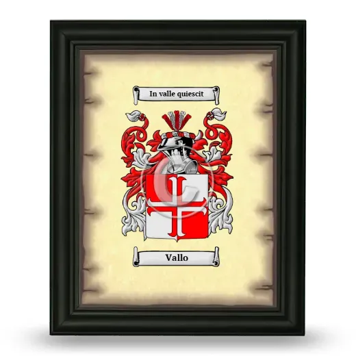Vallo Coat of Arms Framed - Black