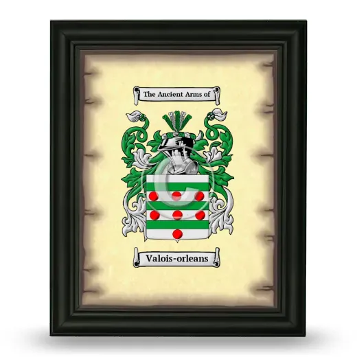 Valois-orleans Coat of Arms Framed - Black