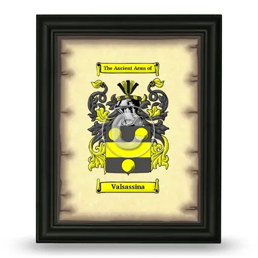 Valsassina Coat of Arms Framed - Black