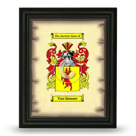Van'damme Coat of Arms Framed - Black