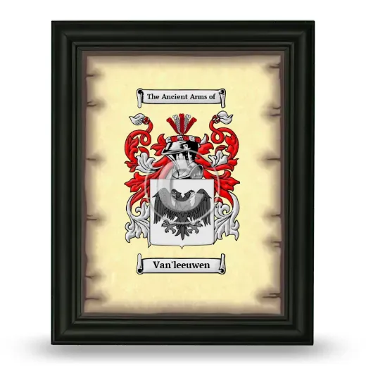 Van'leeuwen Coat of Arms Framed - Black