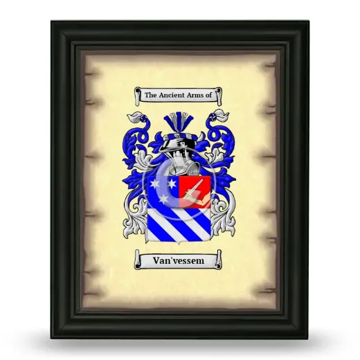 Van'vessem Coat of Arms Framed - Black