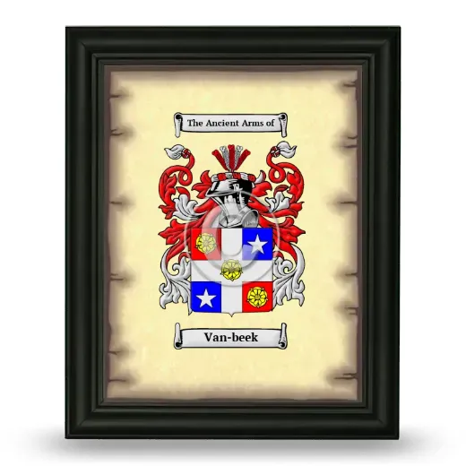 Van-beek Coat of Arms Framed - Black