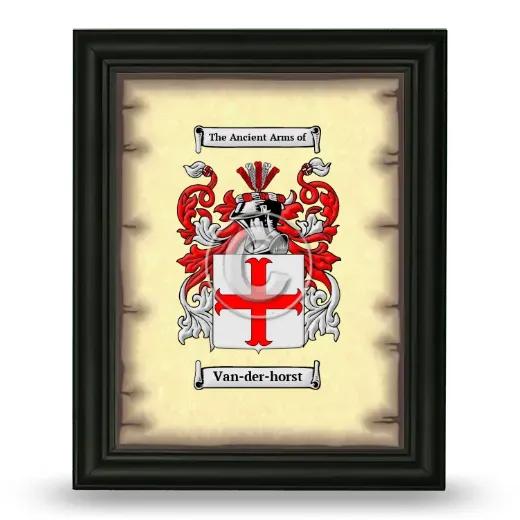 Van-der-horst Coat of Arms Framed - Black