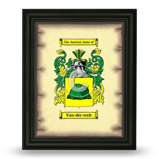 Van-der-walt Coat of Arms Framed - Black