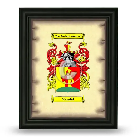 Vandel Coat of Arms Framed - Black