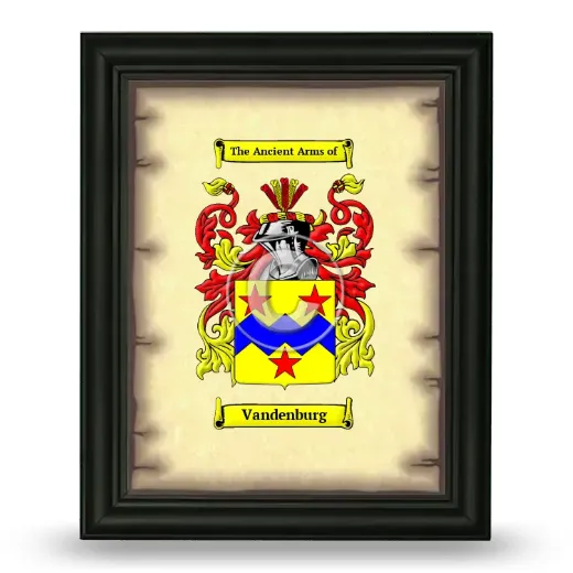 Vandenburg Coat of Arms Framed - Black