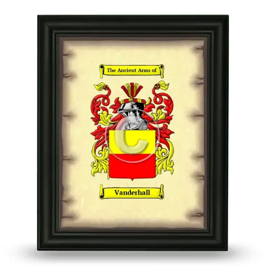 Vanderhall Coat of Arms Framed - Black