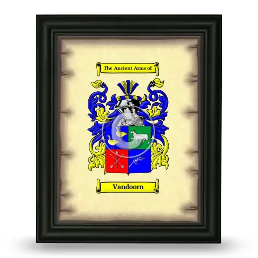 Vandoorn Coat of Arms Framed - Black