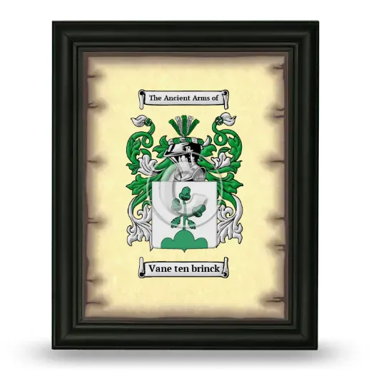 Vane ten brinck Coat of Arms Framed - Black