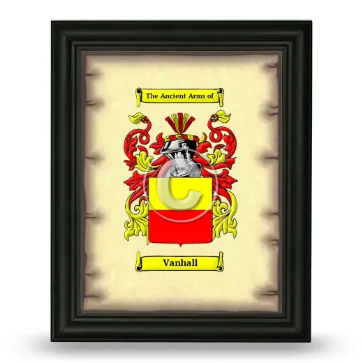 Vanhall Coat of Arms Framed - Black