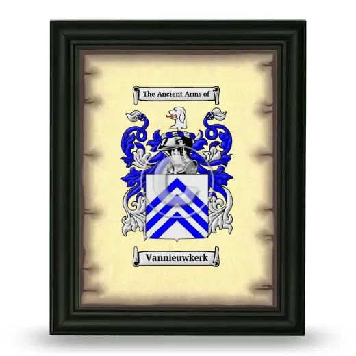 Vannieuwkerk Coat of Arms Framed - Black