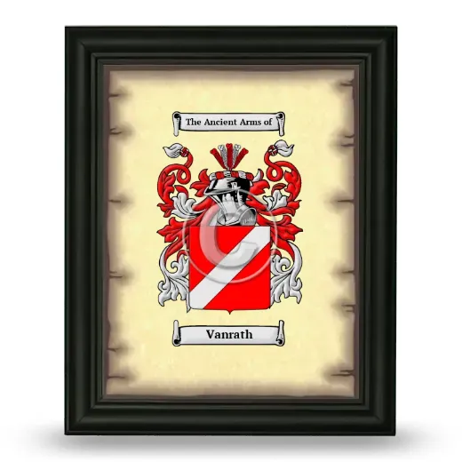 Vanrath Coat of Arms Framed - Black