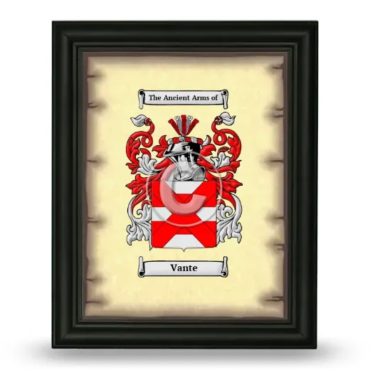 Vante Coat of Arms Framed - Black