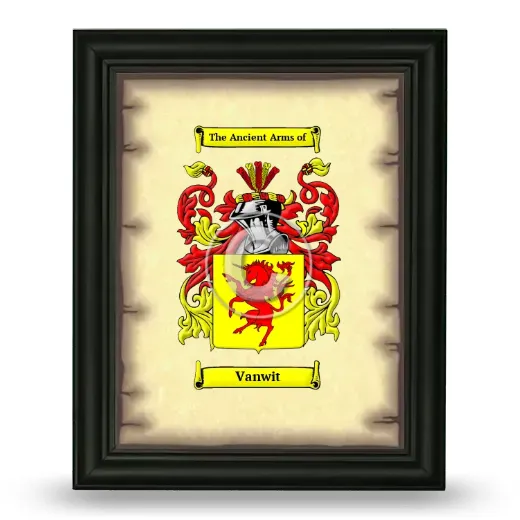 Vanwit Coat of Arms Framed - Black