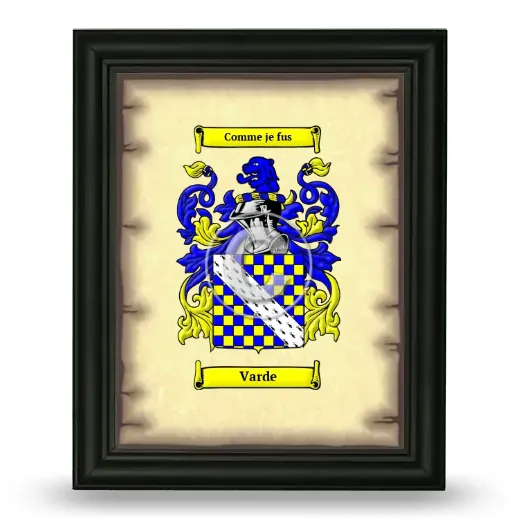 Varde Coat of Arms Framed - Black