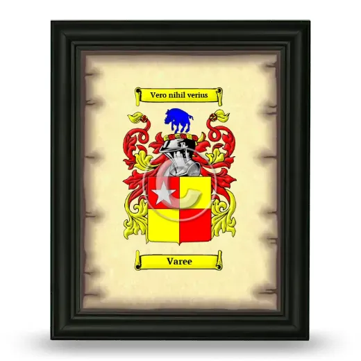 Varee Coat of Arms Framed - Black