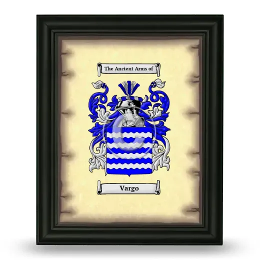 Vargo Coat of Arms Framed - Black