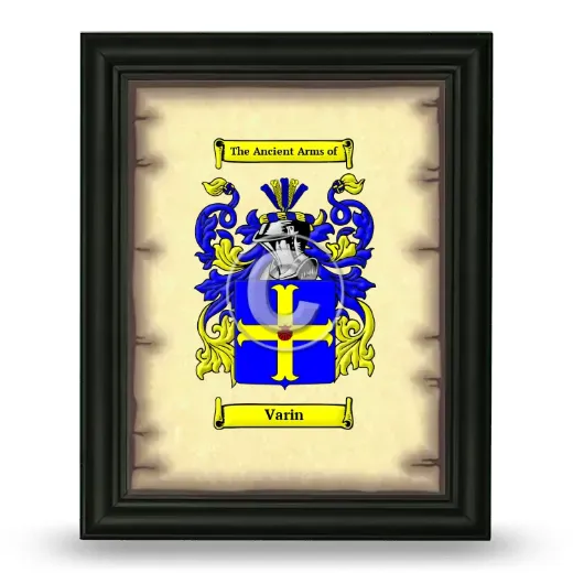 Varin Coat of Arms Framed - Black